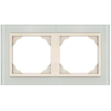 Marco doble mecanismos Efapel 90920 T CG CRISTAL HIELO