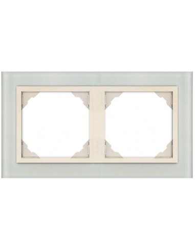 Marco doble mecanismos Efapel 90920 T CG CRISTAL HIELO