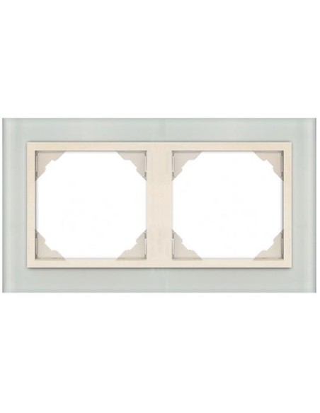 Marco doble mecanismos Efapel 90920 T CG CRISTAL HIELO