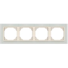 Marco cuádruple mecanismos Efapel 90940 T CG CRISTAL HIELO