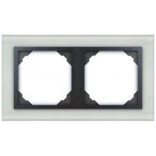 Marco doble mecanismos Efapel 90920 T CS CRISTAL GRIS