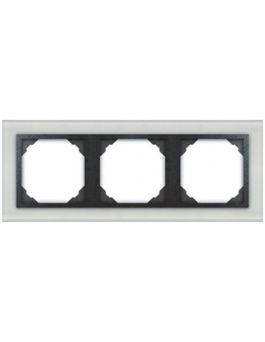 Marco triple mecanismos Efapel 90930 T CS GRIS