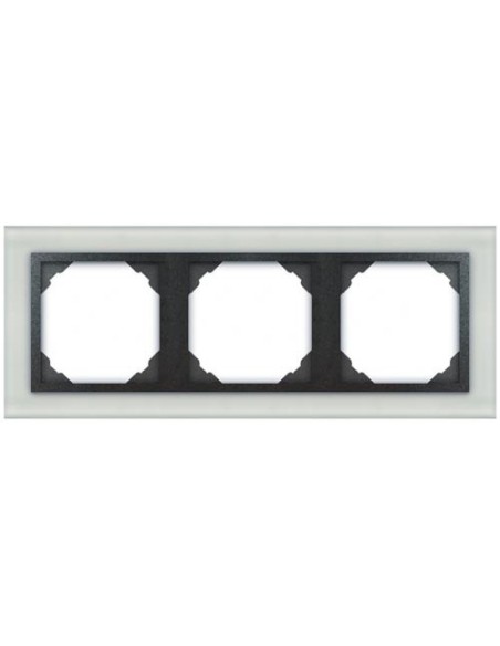 Marco triple mecanismos Efapel 90930 T CS GRIS