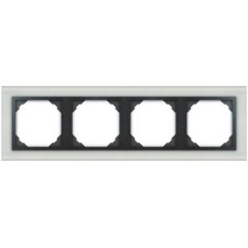 Marco cuádruple mecanismos Efapel 90940 T CS GRIS