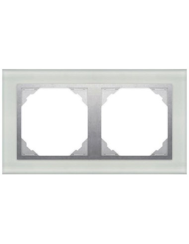 Marco doble mecanismos Efapel 90920 T CA ALUMINIO