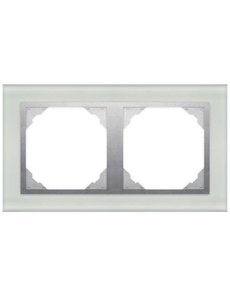 Marco doble mecanismos Efapel 90920 T CA ALUMINIO