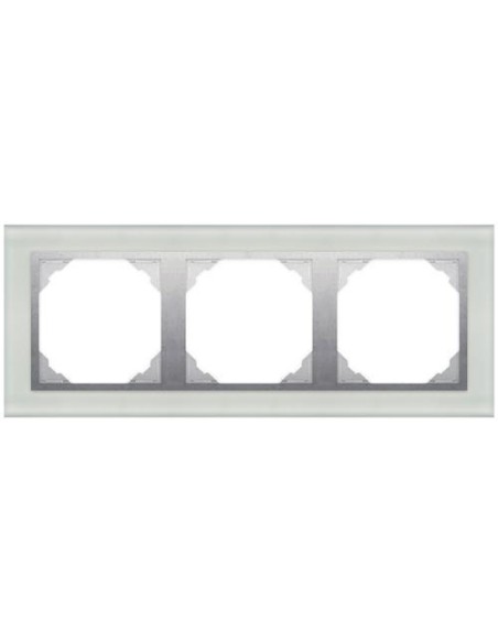 Marco triple mecanismos Efapel 90930 T CA ALUMINIO