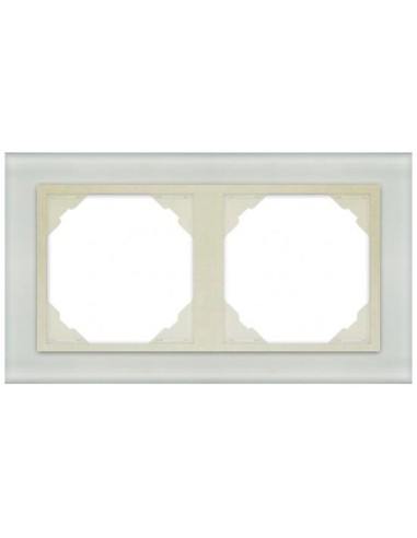 Marco doble mecanismos Efapel 90920 T CP PERLA