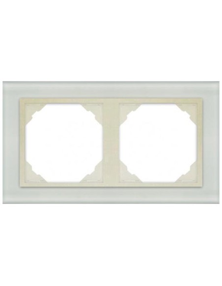 Marco doble mecanismos Efapel 90920 T CP PERLA