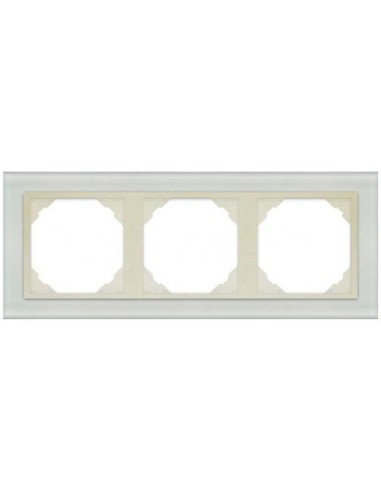 Marco triple mecanismos Efapel 90930 T CP PERLA