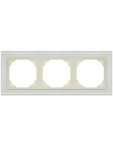 Marco triple mecanismos Efapel 90930 T CP PERLA