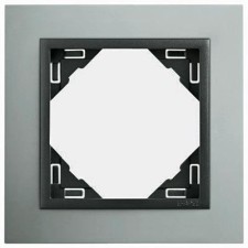 Marco simple mecanismos Efapel 90910 T US ALUMINIO GRIS