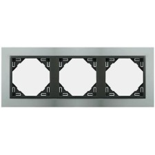 Marco triple mecanismos Efapel 90930 T US ALUMINIO GRIS