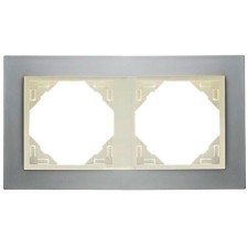 Marco doble mecanismos Efapel 90920 T TP TITANIO PERLA