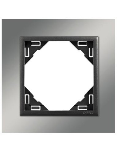 Marco simple mecanismos Efapel 90910 T RS CROMO GRIS
