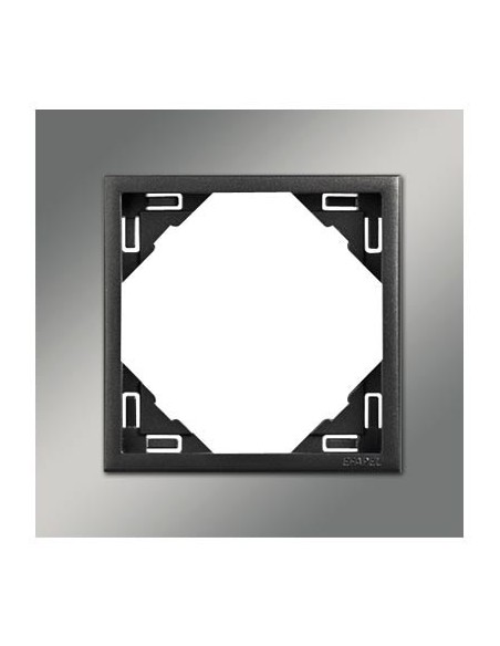 Marco simple mecanismos Efapel 90910 T RS CROMO GRIS