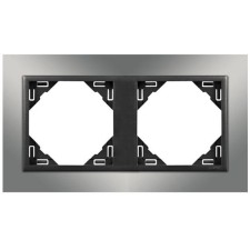 Marco doble mecanismos Efapel 90920 T RS CROMO GRIS