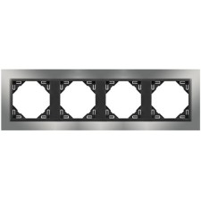 Marco cuádruple mecanismos Efapel 90940 T RS CROMO GRIS