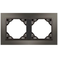 Marco doble mecanismos Efapel 90920 T QS NIQUEL GRIS