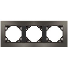 Marco triple mecanismos Efapel 90930 T QS NIQUEL GRIS