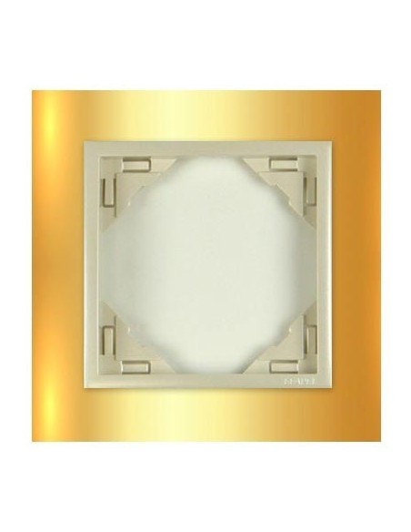 Marco simple mecanismos Efapel 90910 T OP ORO PERLA
