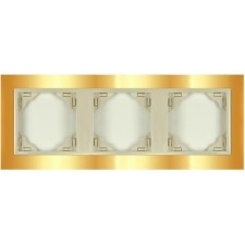 Marco triple mecanismos Efapel 90930 T OP ORO PERLA