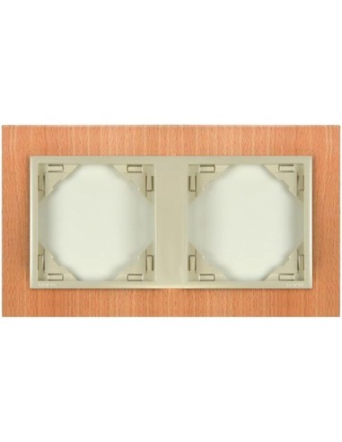 Marco doble mecanismos Efapel 90920 T FP HAYA PERLA