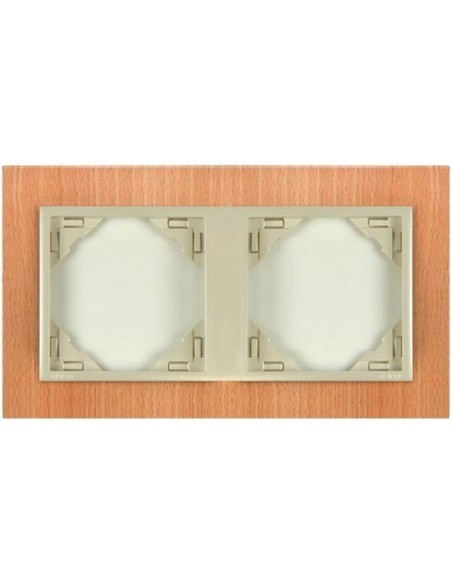 Marco doble mecanismos Efapel 90920 T FP HAYA PERLA