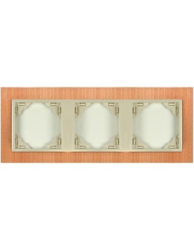 Marco triple mecanismos Efapel 90930 T FP HAYA PERLA