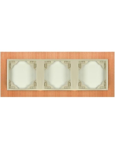 Marco triple mecanismos Efapel 90930 T FP HAYA PERLA