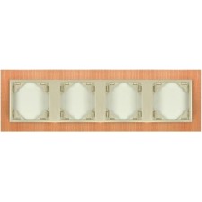 Marco cuádruple mecanismos Efapel 90940 T FP HAYA PERLA