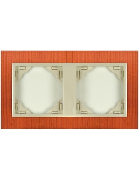 Marco doble mecanismos Efapel 90920 T JP CEREZO PERLA