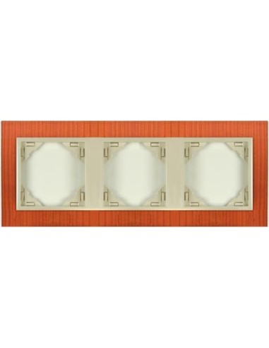 Marco triple mecanismos Efapel 90930 T JP CEREZO PERLA