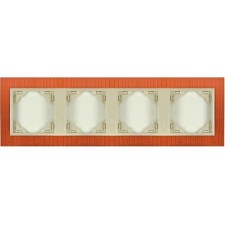 Marco cuádruple mecanismos Efapel 90940 T JP CEREZO PERLA