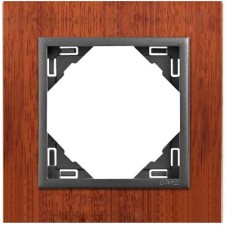 Marco simple mecanismos Efapel 90910 T MS CAOBA GRIS