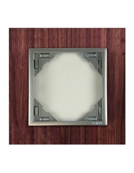 Marco simple mecanismos Efapel 90910 T NA NOGAL ALUMINIO