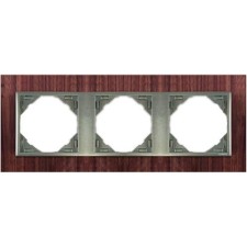 Marco triple mecanismos Efapel 90930 T NA NOGAL ALUMINIO