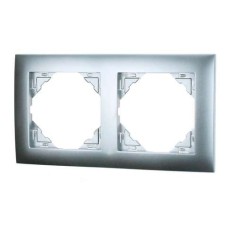 Marco mecanismos Efapel doble 90920 t al aluminio