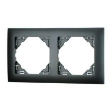 Marco mecanismos Efapel doble 90920 t is gris