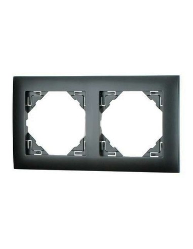 Marco mecanismos Efapel doble 90920 t is gris