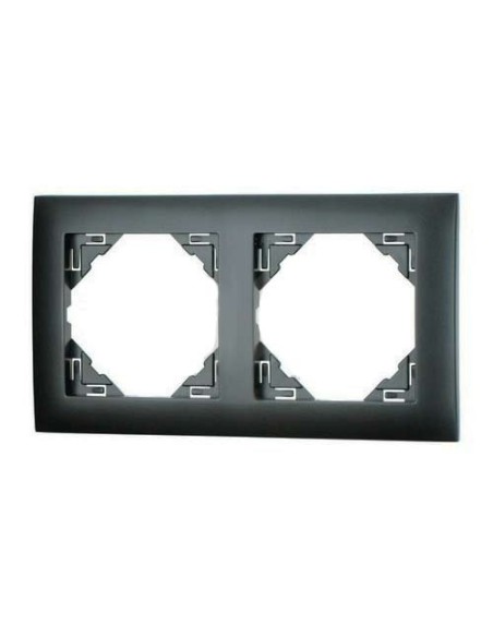 Marco mecanismos Efapel doble 90920 t is gris