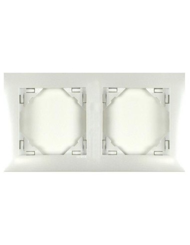 Marco mecanismos Efapel doble 90920 t ge hielo