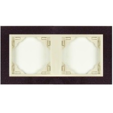 Marco doble mecanismos Efapel 90920 T GP granito perla