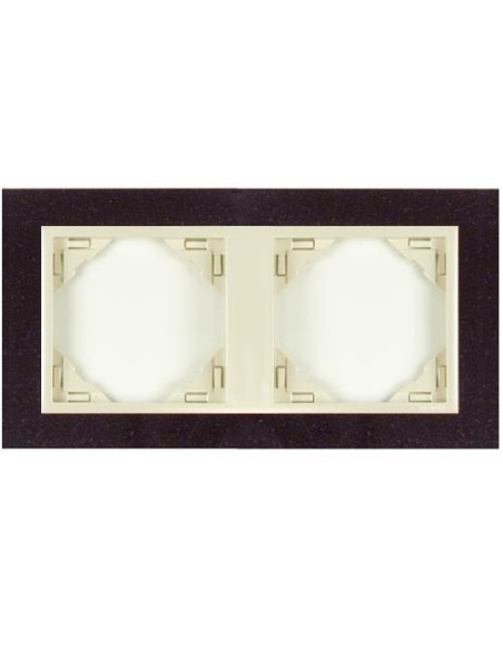 Marco doble mecanismos Efapel 90920 T GP granito perla