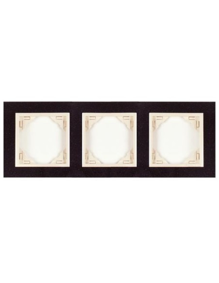 Marco triple mecanismos Efapel 90930 T GP granito perla