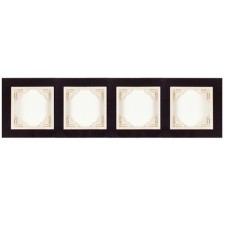 Marco cuádruple mecanismos Efapel 90940 T GP granito perla