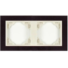 Marco doble mecanismos Efapel 90920 T GG granito hielo