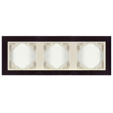 Marco triple mecanismos Efapel 90930 T GG granito hielo