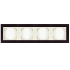 Marco cuádruple mecanismos Efapel 90940 T GG granito hielo