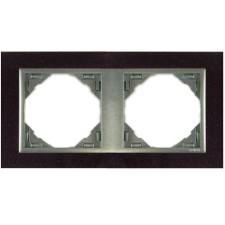 Marco doble mecanismos Efapel 90920 T GA granito aluminio